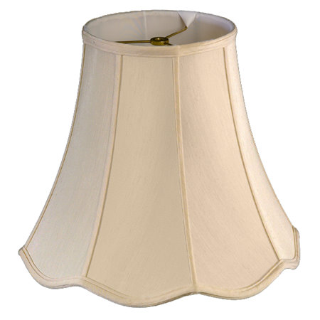 Round Top, Large Down Scallop Bottom Soft Tailored Lampshade