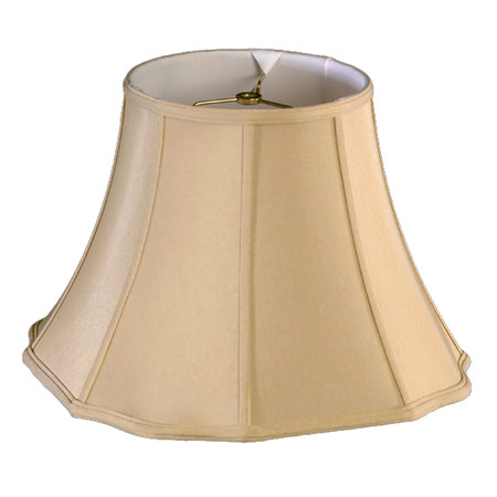 Round Top, Outscallop Octagon Bottom     Soft Tailored Lampshade