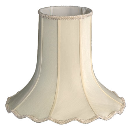 Round Top, Down Scallop Bottom, J-Bell Soft Tailored Lampshade