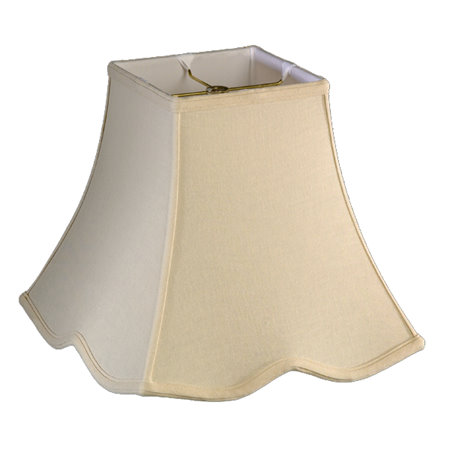 Square Top, Down Scallop Square Bottom Soft Tailored Lampshade