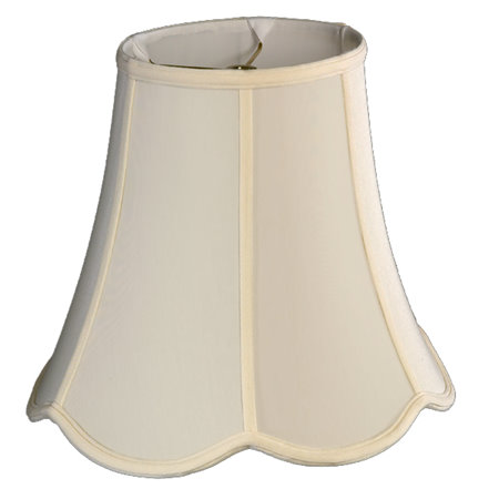 Oval Top, Down Scallop Oval Bottom Soft Tailored Lampshade