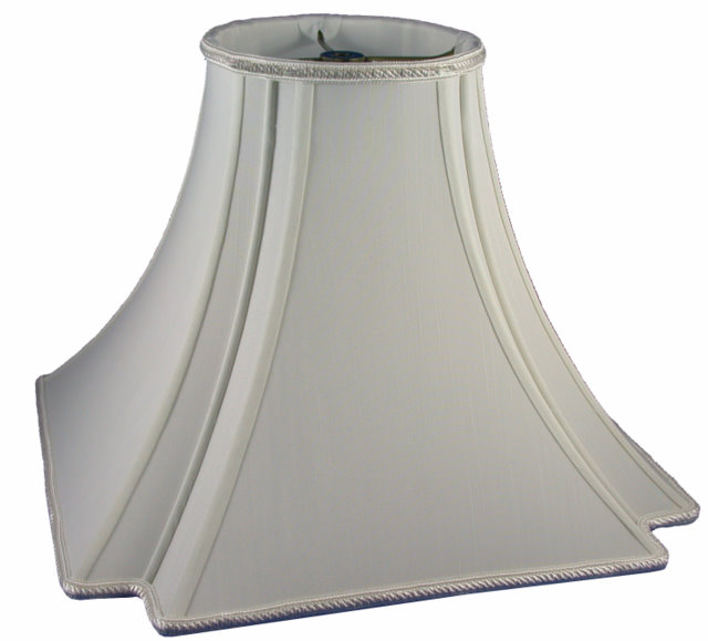 Round Top, Inverted Notched Sq. Bottom  Soft Tailored Lampshade