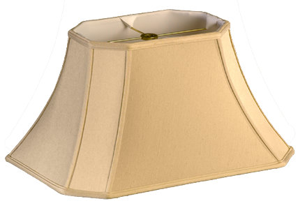 Shallow Cut Corner Rectangle, Bell  Soft Tailored Lampshade